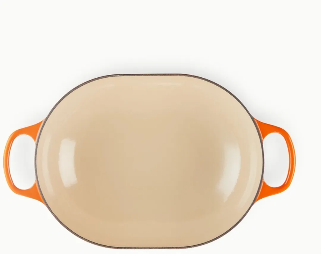 Le Creuset Braadpan Oblong Signature 3.4L - Oranjerood