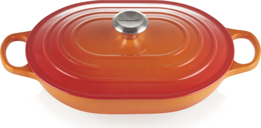 Le Creuset Braadpan Oblong Signature 3.4L - Oranjerood