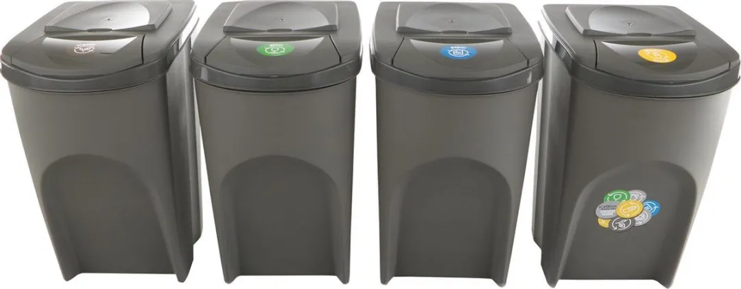 Prosperplast Sortibox Scheidingsbakken 4x35L - Grijs