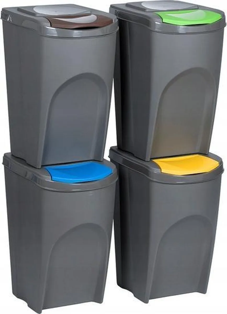 Prosperplast Sortibox Scheidingsbakken 4x35L - Grijs - afbeelding 6 van 6