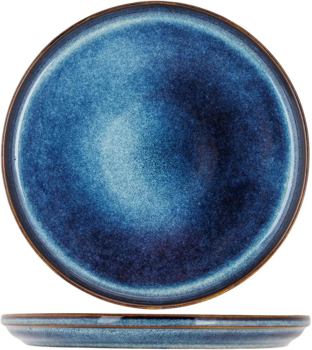 Cosy&Trendy Dinerborden Jade Indigo Blauw - 4-delig Ø27cm