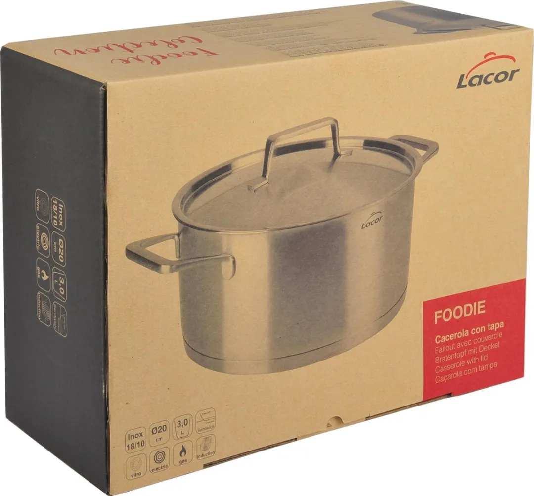 Lacor Foodie Kookpan 20cm - 3L - Rvs