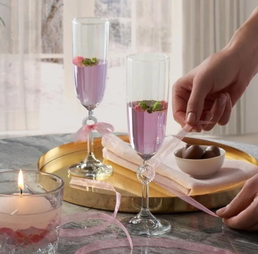 Pasabahce Amore Glazen Op Voet - 150ml - Set van 2