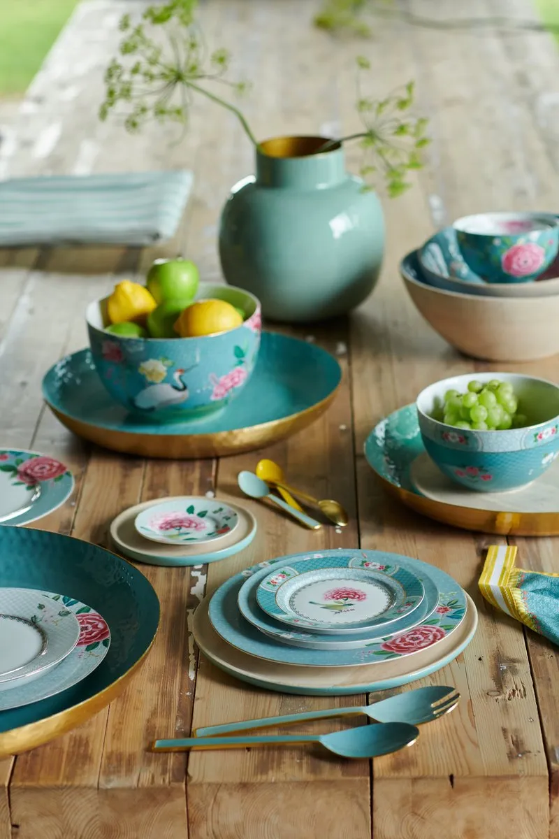Pip Studio Blushing Birds Dinerborden 26.5cm - Blauw - Set van 2
