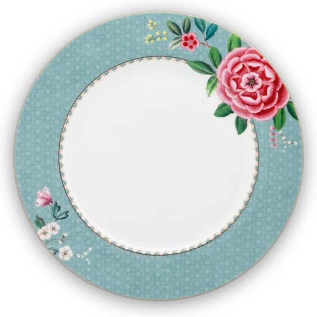 Pip Studio Blushing Birds Dinerborden 26.5cm - Blauw - Set van 2