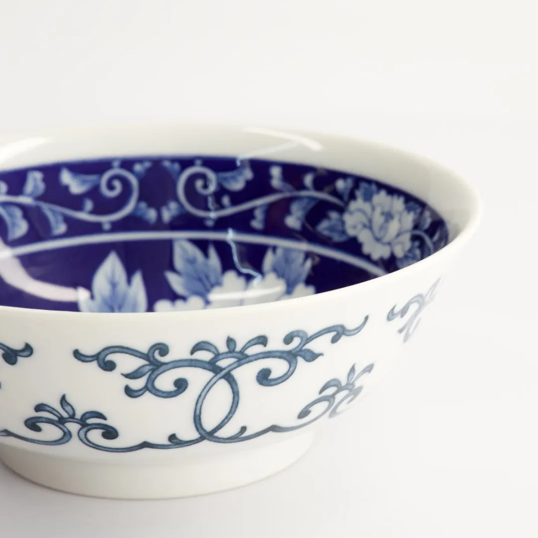 Tokyo Design Studio Ramenkom 19,8x7,5cm - 1100ml - Wit/Blauw
