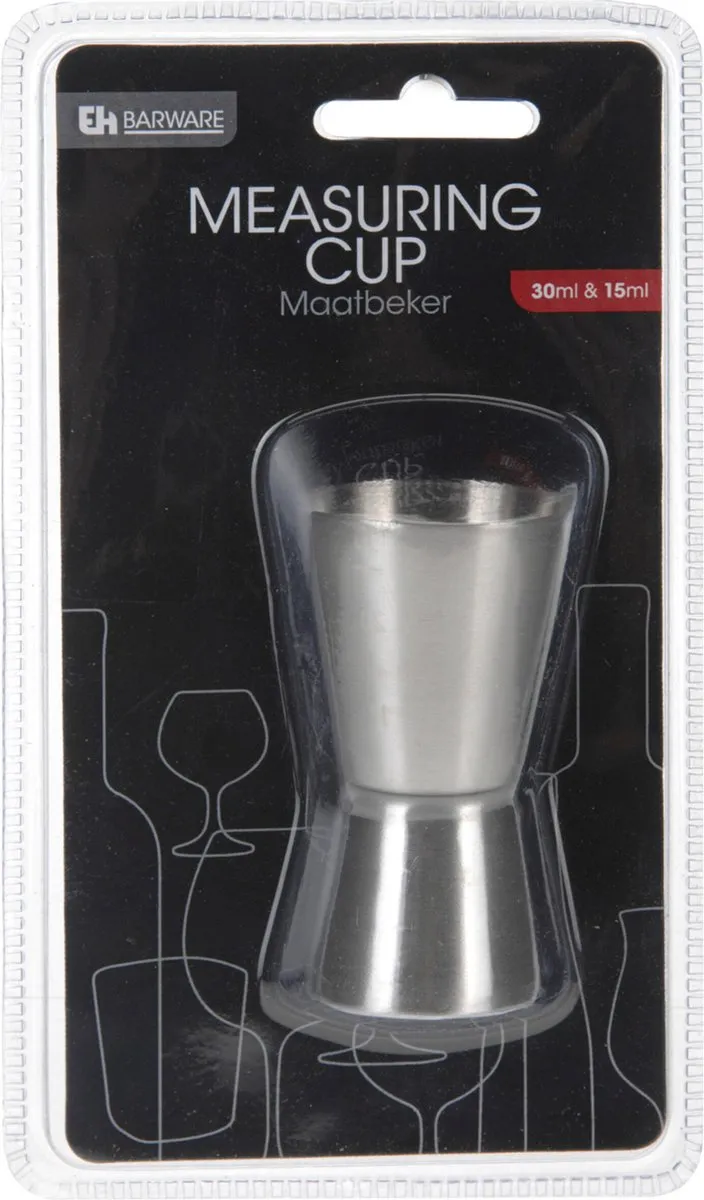 Cosy&Trendy Gin Tonic Glas 700ml - 6 Stuks - RVS Maatbeker 15/30ml