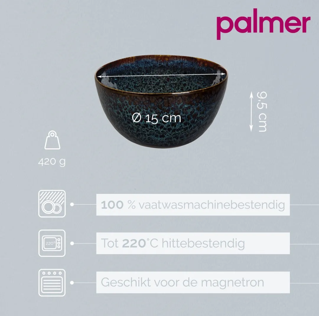 Palmer Eccentric Schaal 85cl - Blauw - 2 Stuks