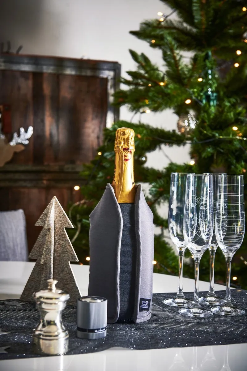 Peugeot Bubbles Geschenkset Frizz - Wijnkoeler & Dop - Grijs