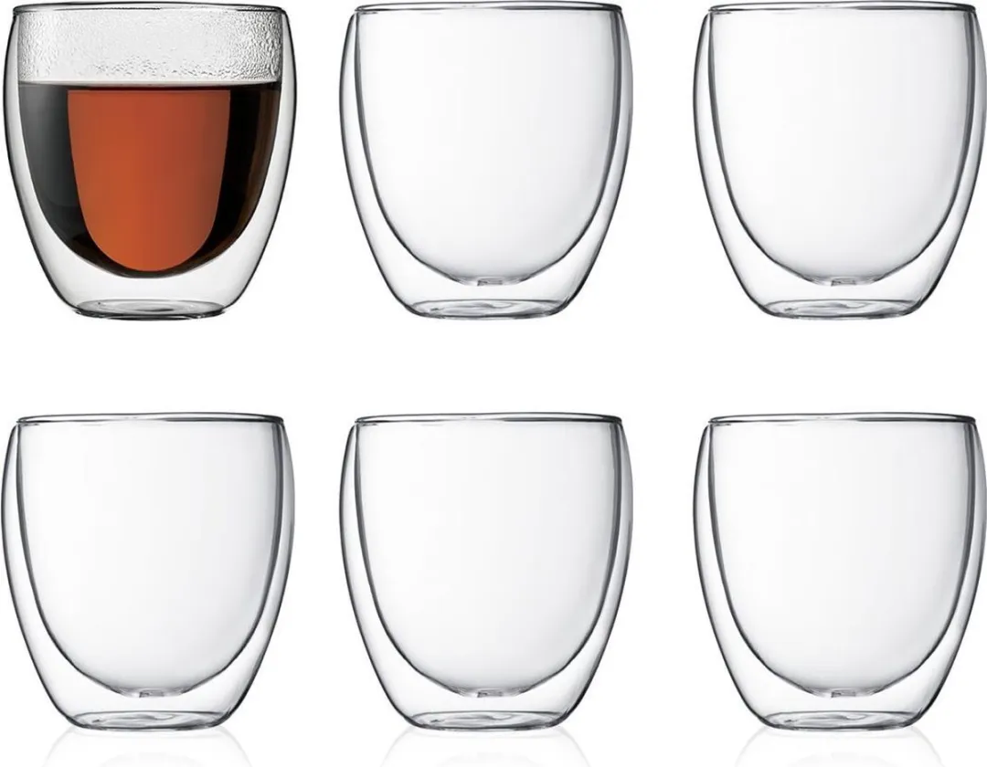 Bodum Pavina Set Dubbelwandige Glazen 250ml - 6 Stuks