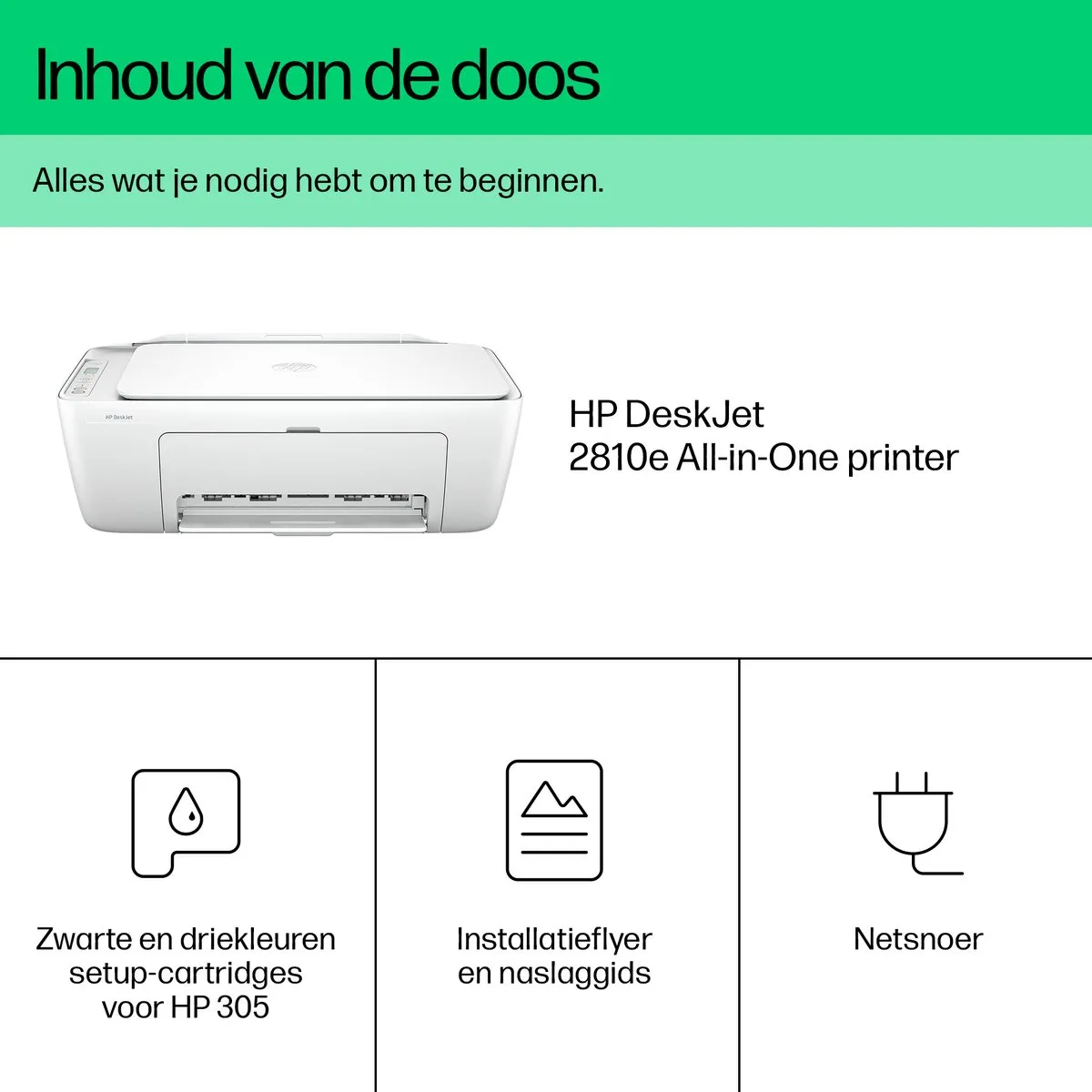 HP DeskJet 2810e All-in-One Printer - Wit