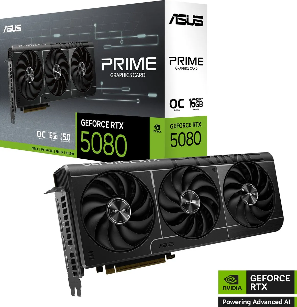 ASUS PRIME RTX 5080 O16G Videokaart - 16GB GDDR7