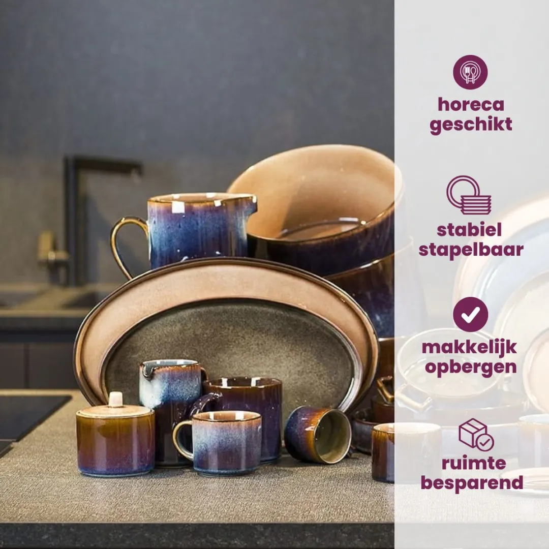 Cosy&Trendy Mok Quintana Amber - Set van 4 - 450ml