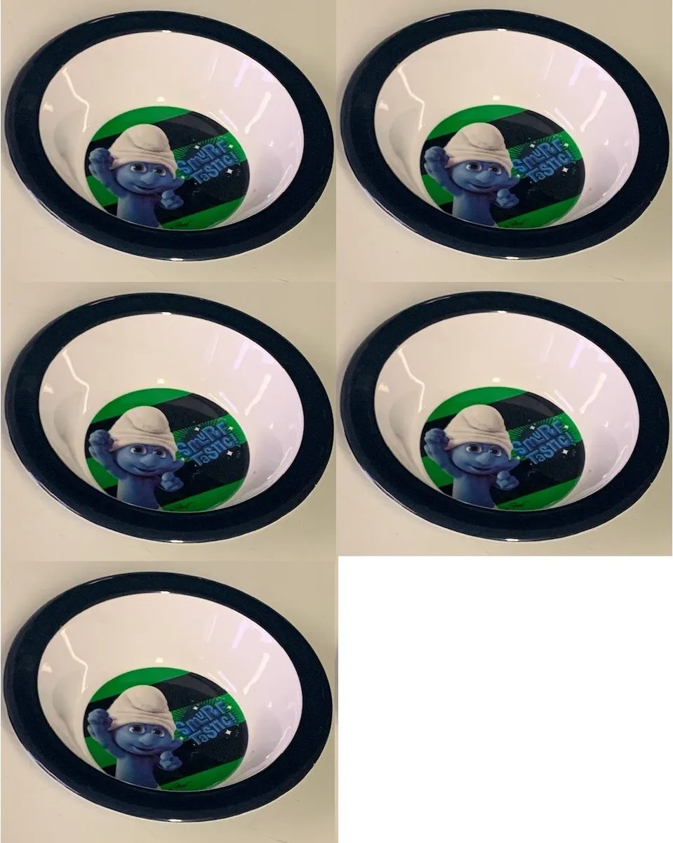 De Smurfen Klungel Smurf Diepe Bordjes - 5 Stuks - Blauw