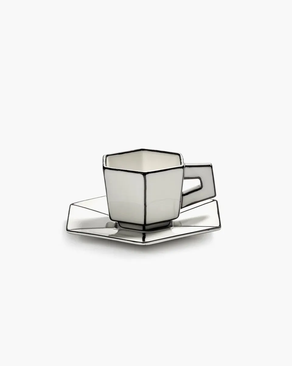 Serax Annebet Philips Carte Blanche Espressokop + schotel 9cl