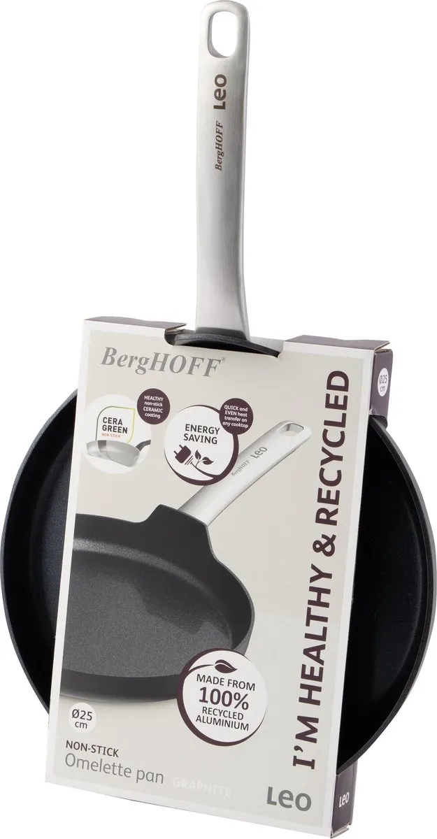 BergHOFF LEO Omeletpan 25cm - Zwart