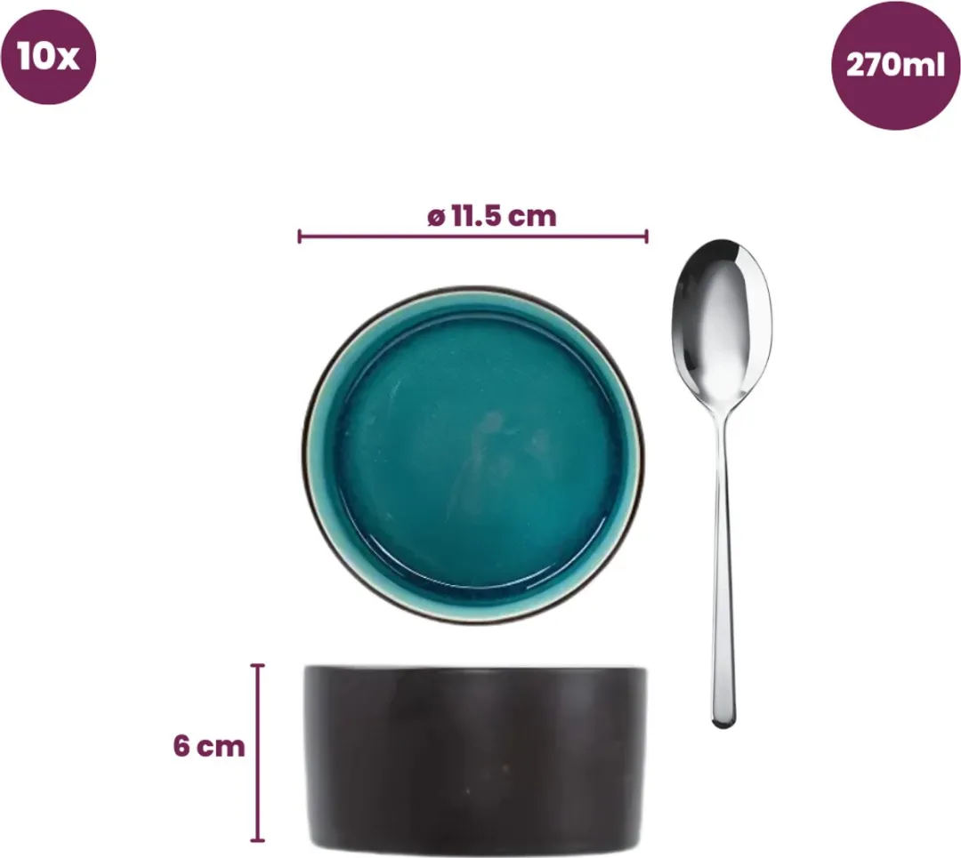 Cosy&Trendy Streetfood Festival Kommen - Ø11,5cm - Assorti - 10 Stuks
