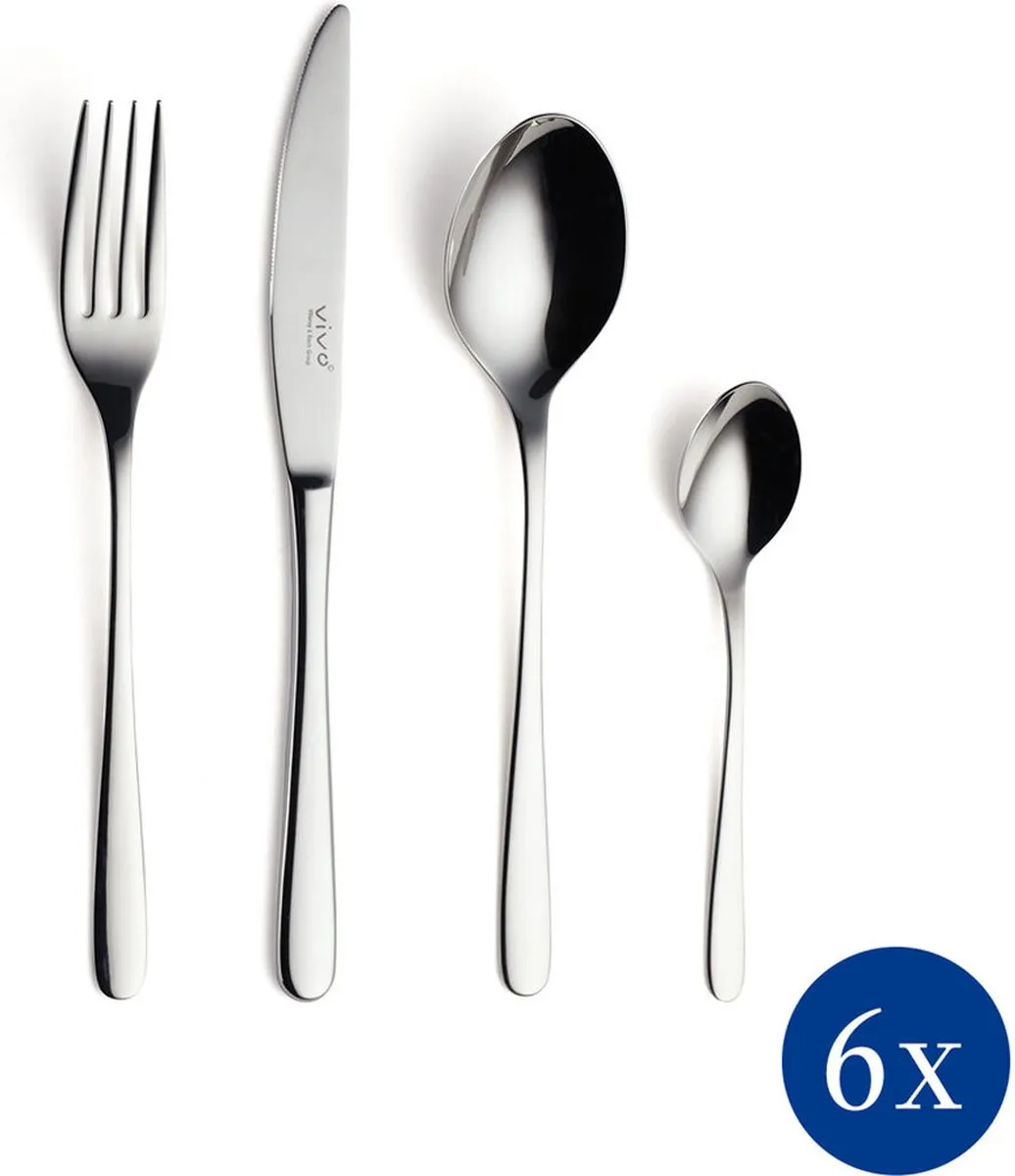 Villeroy & Boch New Fresh Basic Bestekset 24-delig - Zilver