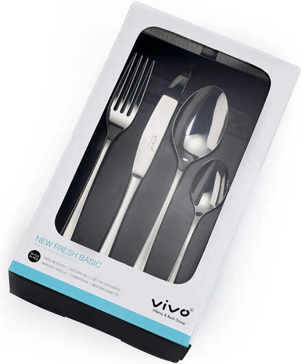 Villeroy & Boch New Fresh Basic Bestekset 24-delig - Zilver
