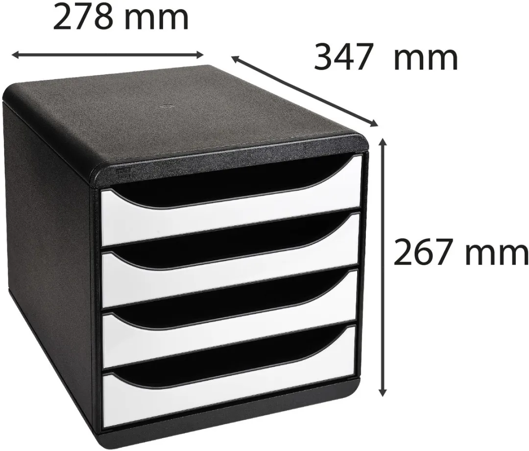 Exacompta Ladenbox BIG-BOX 3104213D - 4 Vakken - Wit Glossy - afbeelding 2 van 6