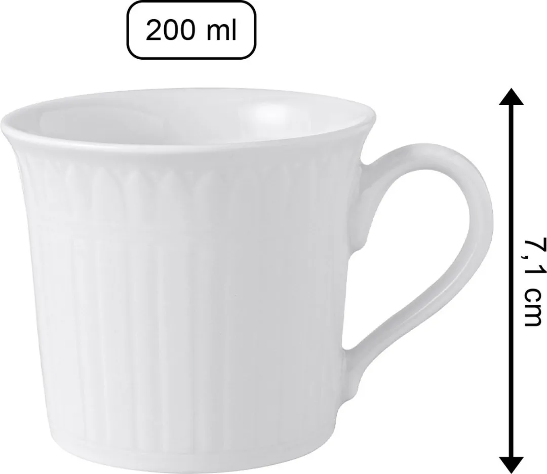 Villeroy & Boch Cellini Koffiekop 200ml - wit-gekleurd