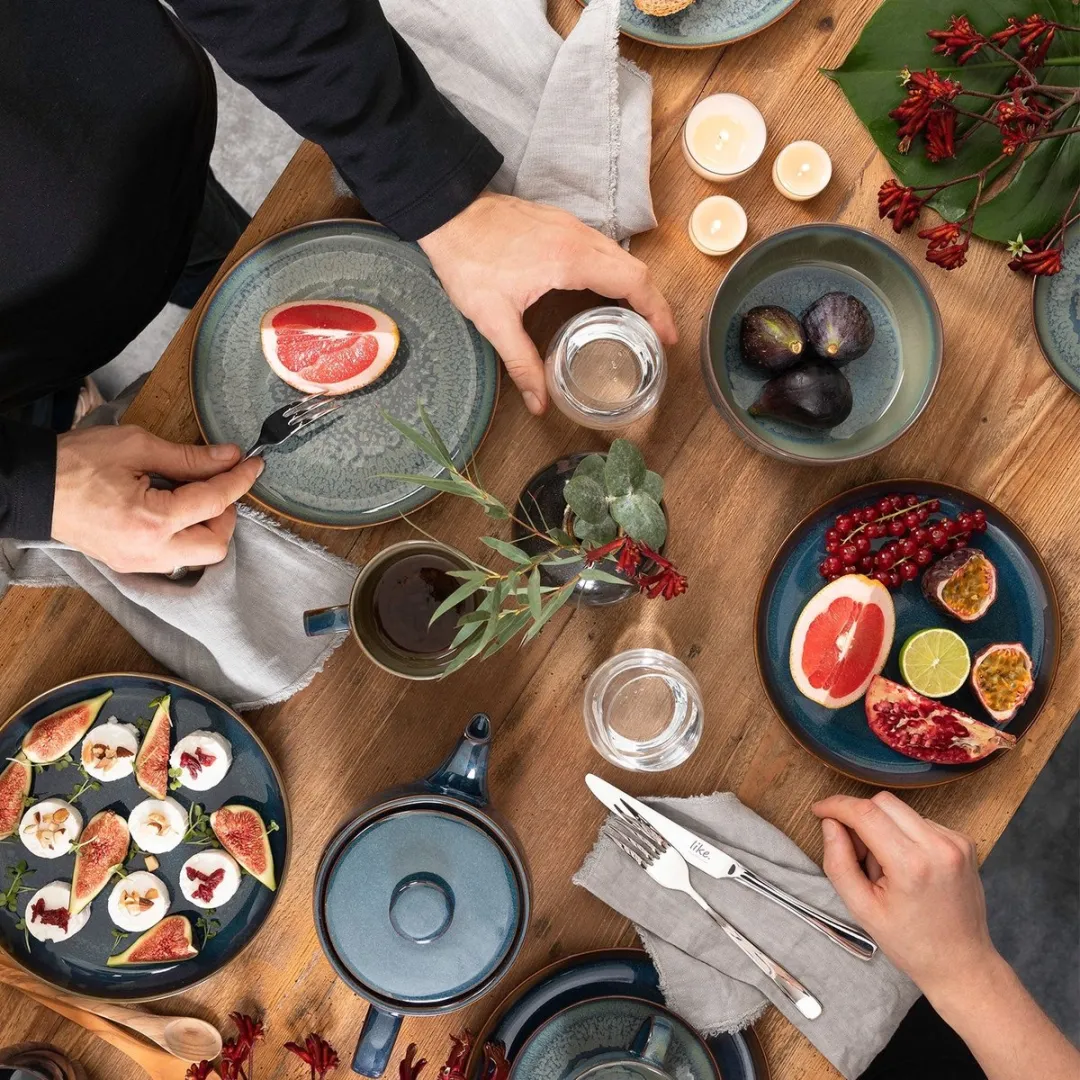 Villeroy & Boch Crafted Serviesset - 6-delig - Denimblauw