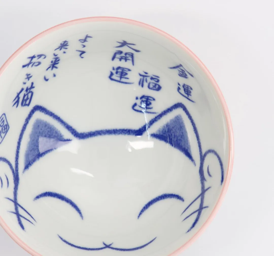 Tokyo Design Studio Kawaii Rijstkom Lucky Cat Roze 300ml