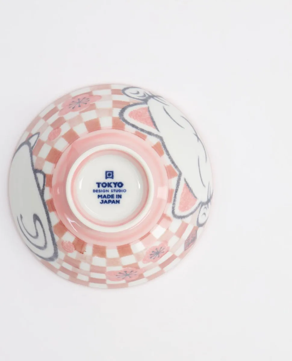 Tokyo Design Studio Kawaii Rijstkom Lucky Cat Roze 300ml