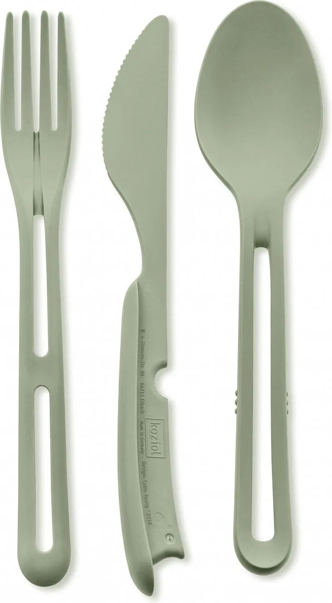 Koziol Bestekset Klikk 22,2cm - Lichtgroen - 3-delig