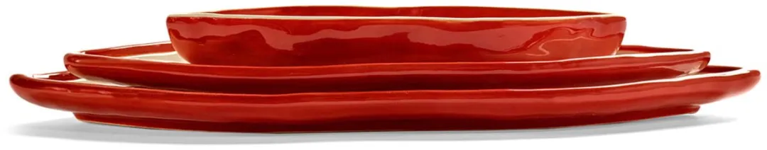 Serax Wouters & Hendrix Lips Schaal Set - 3 Stuks - Rood/Wit - afbeelding 6 van 6