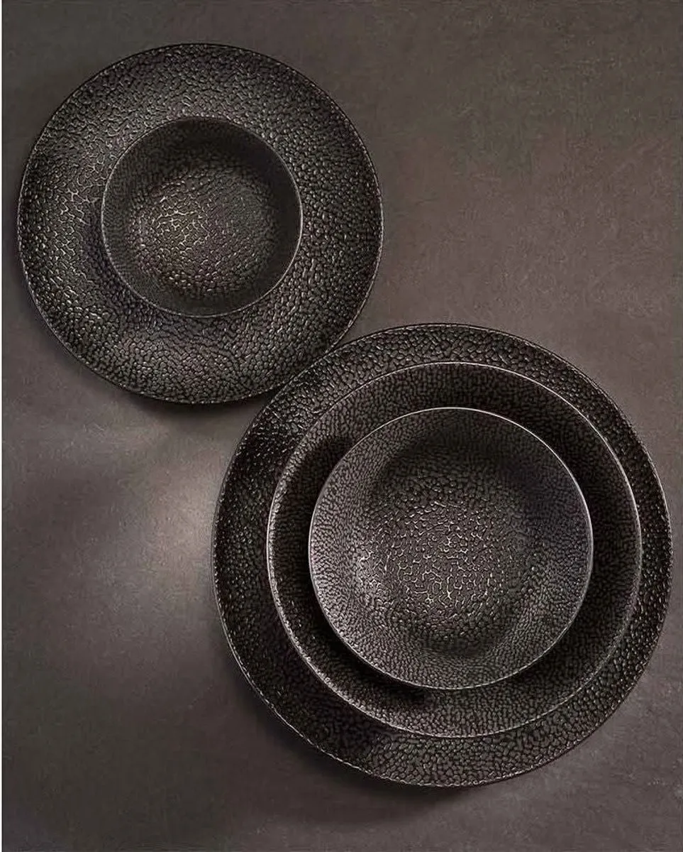 Cosy&Trendy Dinerbord Zwart - 4 Stuks ø 26,8cm Porselein