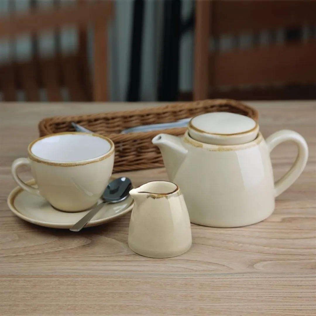 Olympia Kiln Cappuccino Schotels Zandsteen Ø16cm - Set van 6