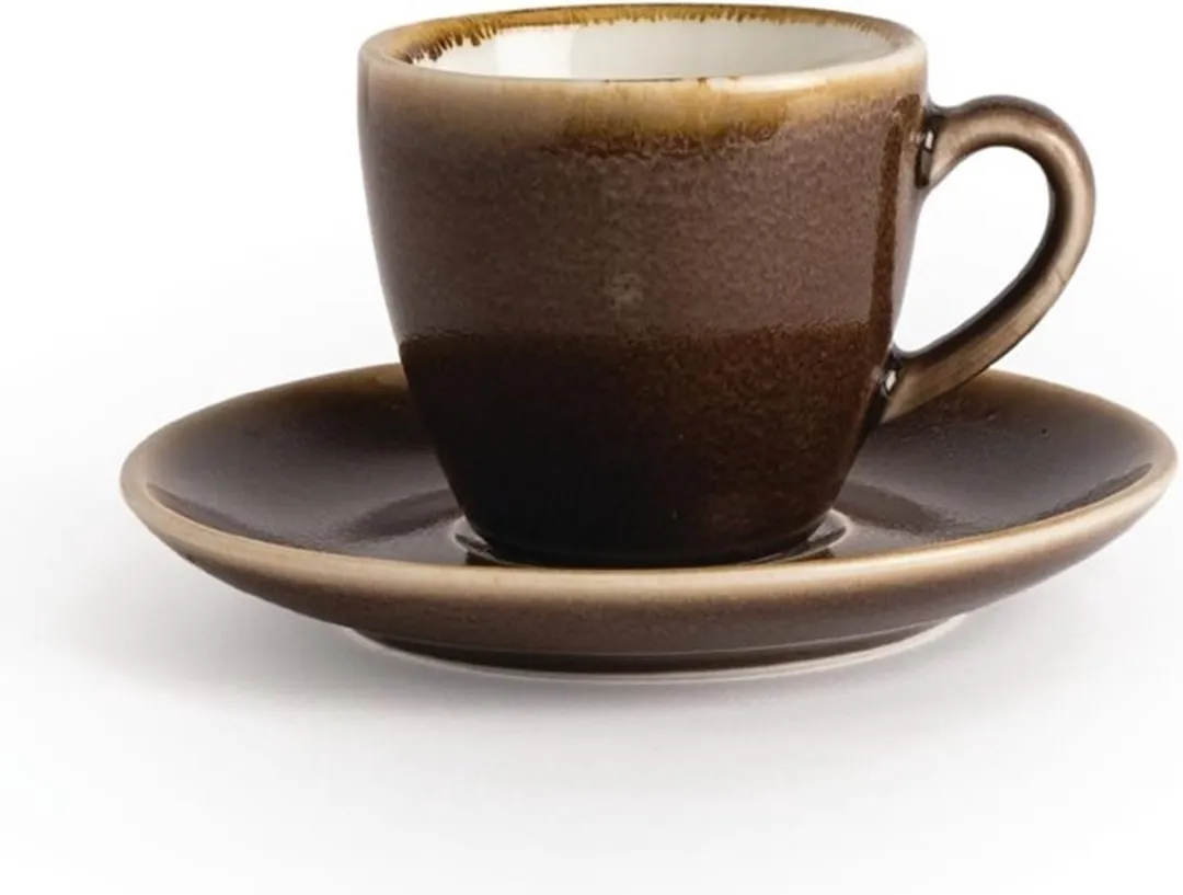 Olympia Kiln Cappuccino Schotels Zandsteen Ø16cm - Set van 6