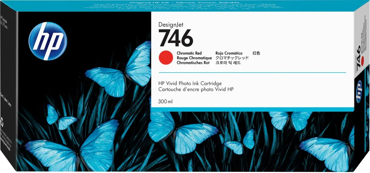 HP P2V81A DesignJet Inktcartridge - Chromatisch Rood