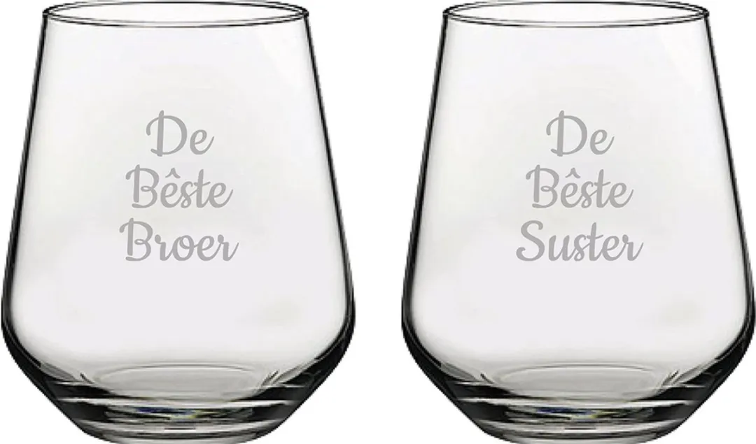 Pasabahce Gegraveerd Drinkglas De Bêste Broer