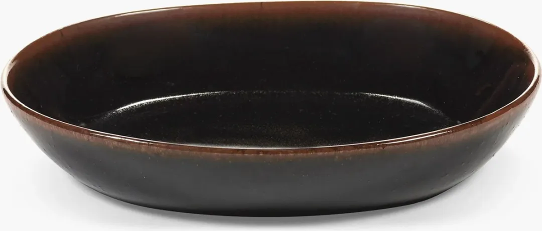 Serax Out Of Lines Diep Bord Ø23cm - Donkerbruin