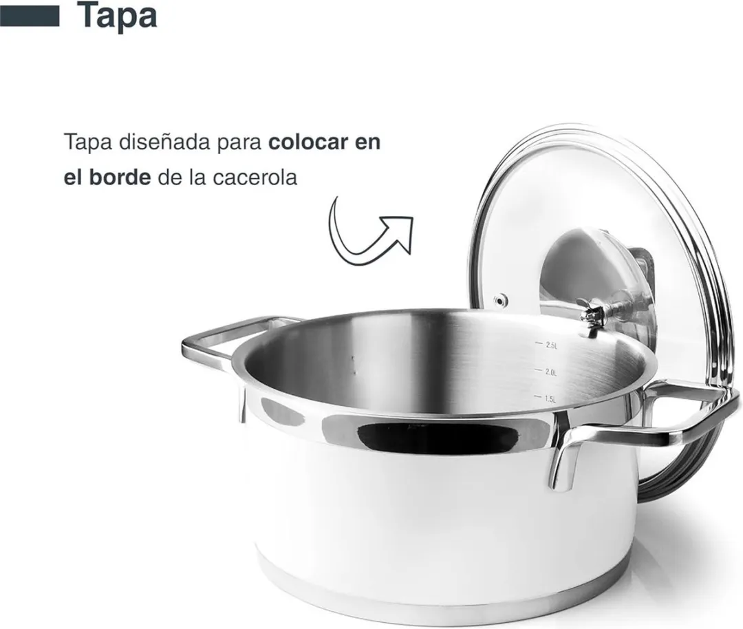 Lacor Buffet Kookpot 1.5L - Ø16cm - Wit