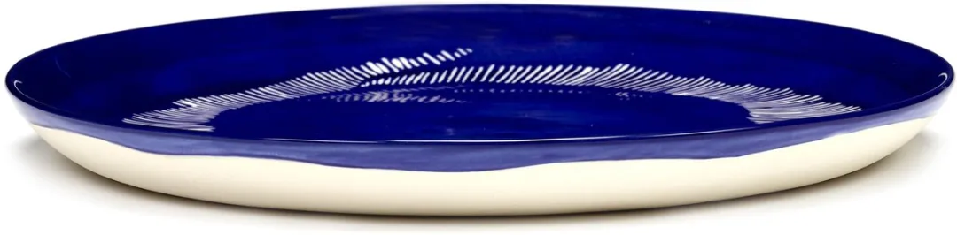 Serax Ottolenghi Feast Bord M - 22cm - Donkerblauw/Wit - 2 Stuks