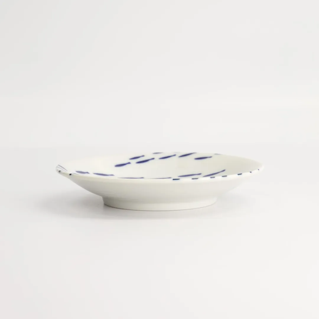Tokyo Design Studio Kawaii Bord Vis 13.7x2.4cm - Wit/Blauw