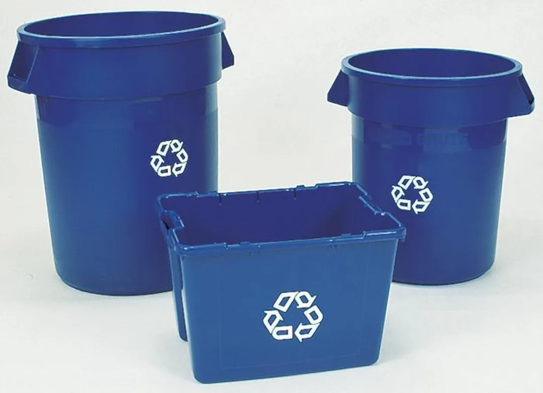 Rubbermaid Brute VB 002632 Afvalbak 121L - Rond - Blauw - afbeelding 6 van 6