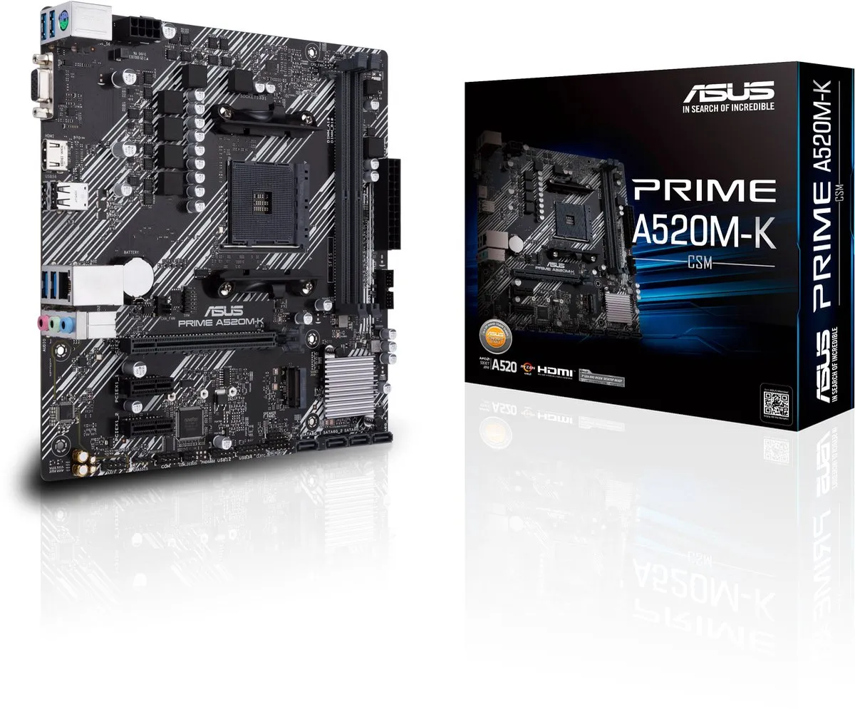 ASUS Prime A520M-K Moederbord