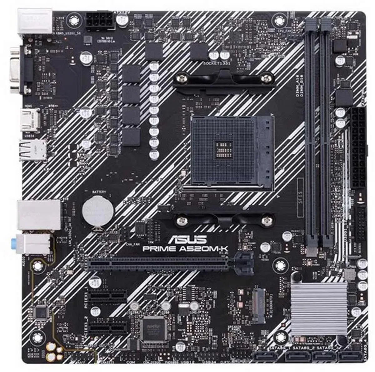 ASUS Prime A520M-K Moederbord - AM4 - Micro-ATX
