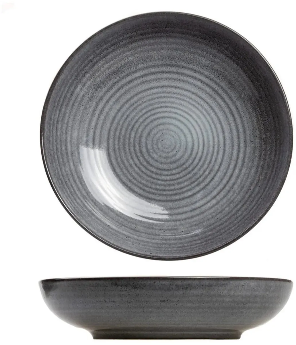 Cosy&Trendy Diepe Bord Kentucky Grijs - 4 Stuks ø 22cm