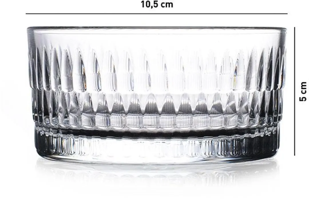Pasabahce Rain 530122 Glazen Schaaltjes - 6 Stuks 185ml