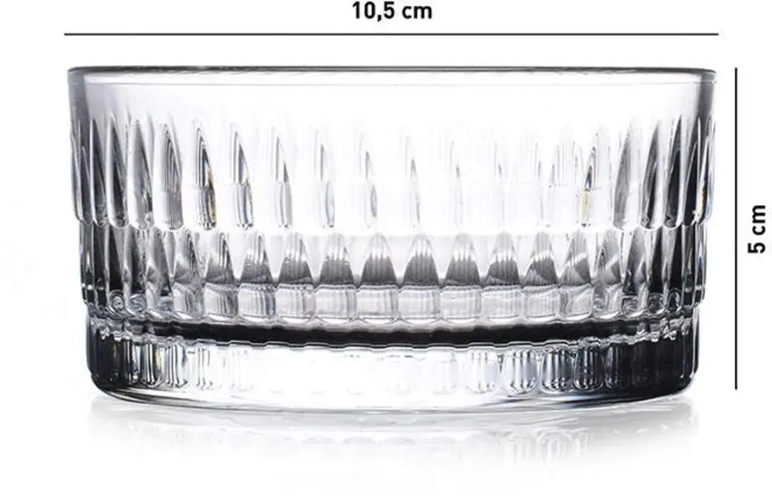 Pasabahce Rain 530122 Glazen Schaaltjes - 6 Stuks 185ml