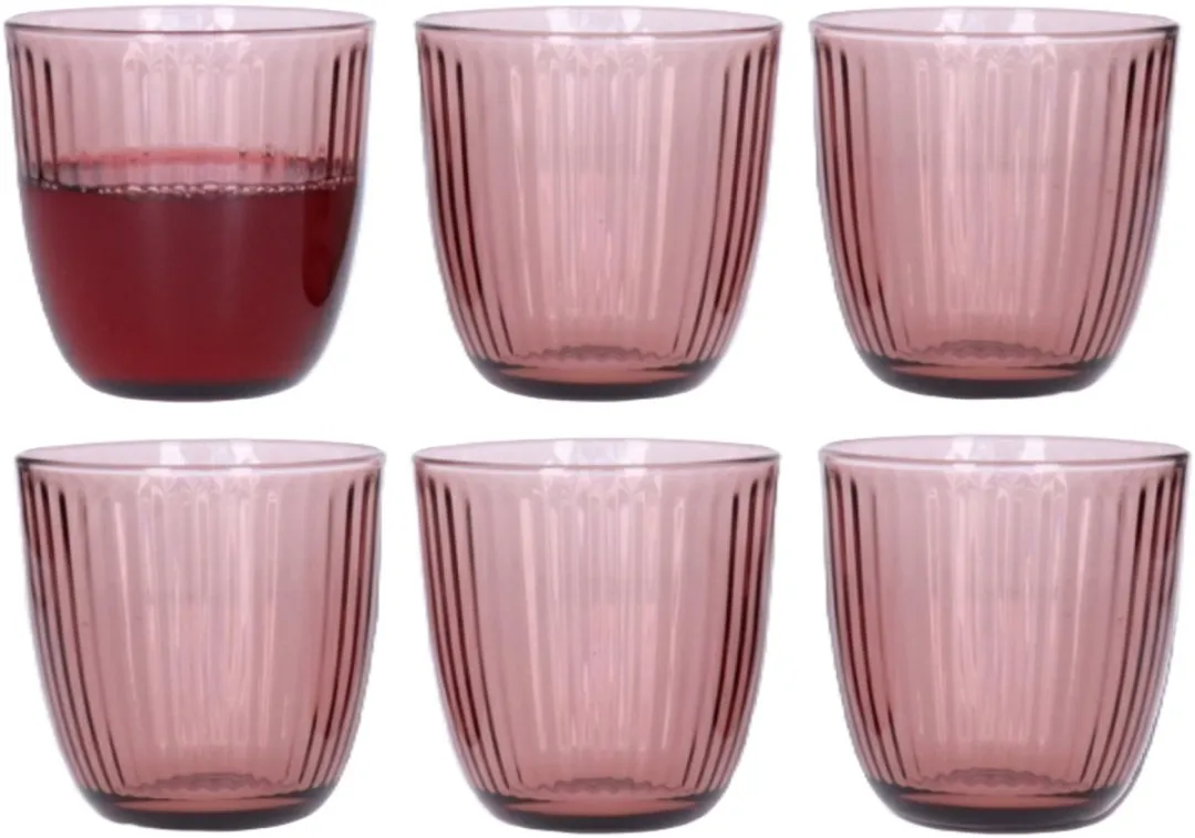 Bormioli Rocco Infinity Color Line Roze Drinkglazen 290ml