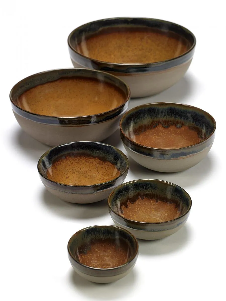 Serax Sergio Herman Surface Serveerkom 19cm - Roestbruin - 2 Stuks