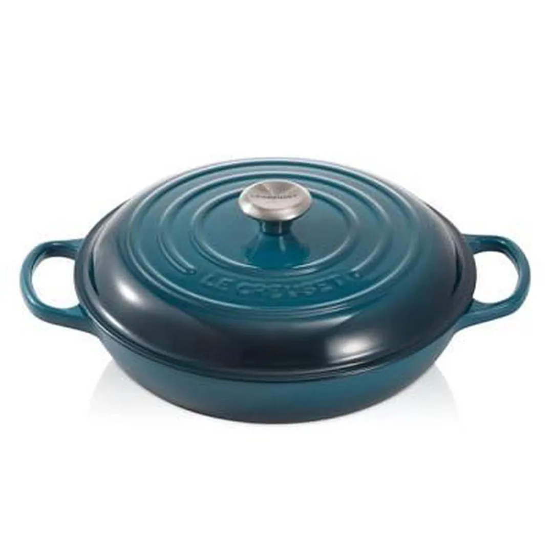 Le Creuset Braadpan Signature Campagnard Deep Teal 30cm - 3,5L