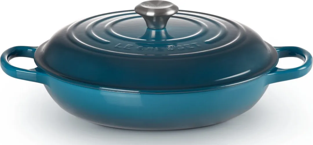 Le Creuset Braadpan Signature Campagnard Deep Teal 30cm - 3,5L