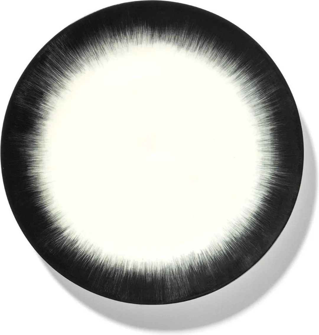 Serax Dé Tableware Ann Demeulemeester Dinerbord Ø24cm - 2-delig Wit/Zwart